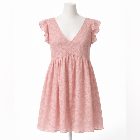 Staccato Dresses & Skirts - Staccato Pink Lace Mini Dress